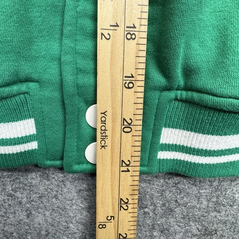 H&M Boston MA Varsity Baseball Snap Jacket‎ Green and White Boys 12/14 - Picture 3 of 10